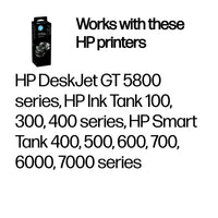 HP GT53 135ml Black Original Ink Bottle,6,000 pages