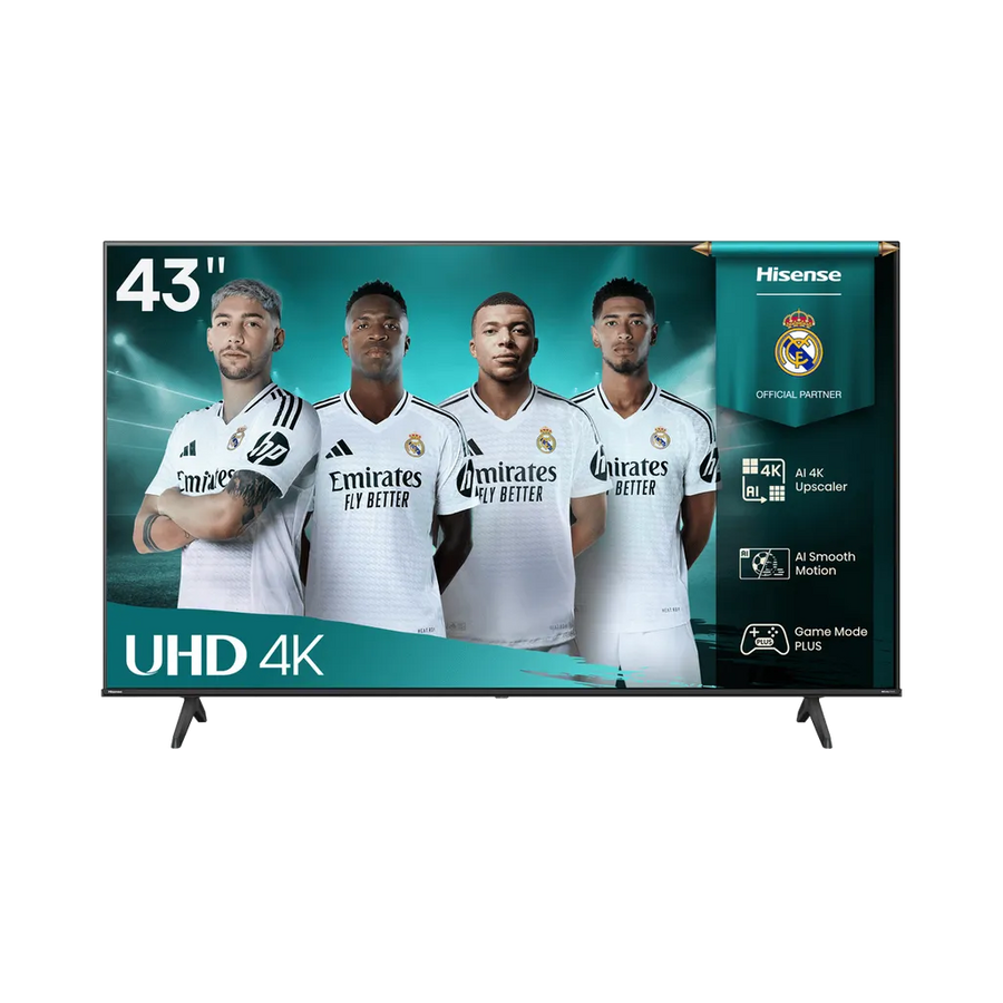 Hisense A6Q 43-inch 4K UHD LED Smart TV Wi-Fi HDR DVB-T2 Black