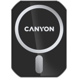 CANYON CH-15, Magnetic car holder and wireless charger, C-15-01, 15W,Input: USB-C: 5V/2A, 9V/3A;Output: 5W, 7.5W, 10W, 15W;83*60*8.15mm,0.147kg,black