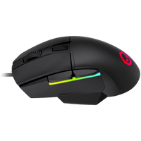 LORGAR Jetter 357, gaming mouse, Optical Gaming Mouse with 6 programmable buttons, Pixart ATG4090 sensor, DPI can be up to 8000, 30 million times key life, 1.8m PVC USB cable, Matt UV coating and RGB lights with 4 LED flowing mode, size:124.90*71.65*41.36