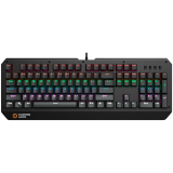 CANYON Hazard GK-6, Wired multimedia gaming keyboard with lighting effect, 108pcs rainbow LED, Numbers 104keys, EN double injection layout, cable length 1.8M, 450.5*163.7*42mm, 0.90kg, color black