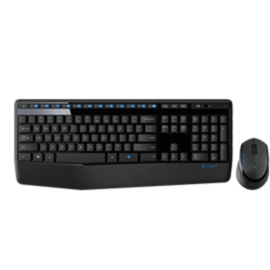 Logitech MK345 Wireless Full-Size Keyboard and Mouse Combo with Wrist Rest (Black)