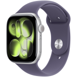 Apple Watch Series 11 GPS 46mm Silver Aluminium Case with Purple Fog Sport Band - M/L,Model A3333