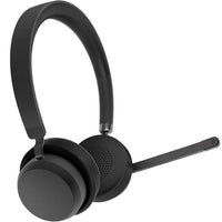 Lenovo Wireless Bluetooth On-Ear Headset 60H Battery Noise-Cancelling Microphone Black