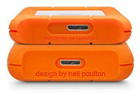 LaCie Rugged Mini 4TB USB 3.2 Gen 1 Portable External HDD Shock and Water Resistant Orange