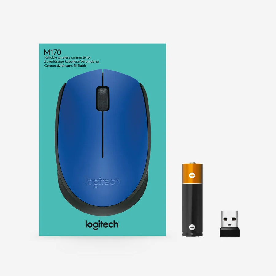 Logitech M171 Wireless Mouse 1000 DPI USB Nano Receiver Blue