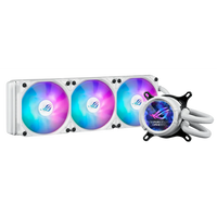 ASUS ROG Strix LC III 360 ARGB LCD White 360mm AIO Liquid CPU Cooler LCD Display 3x120mm Fans AM5 LGA1851 6-Year Warranty