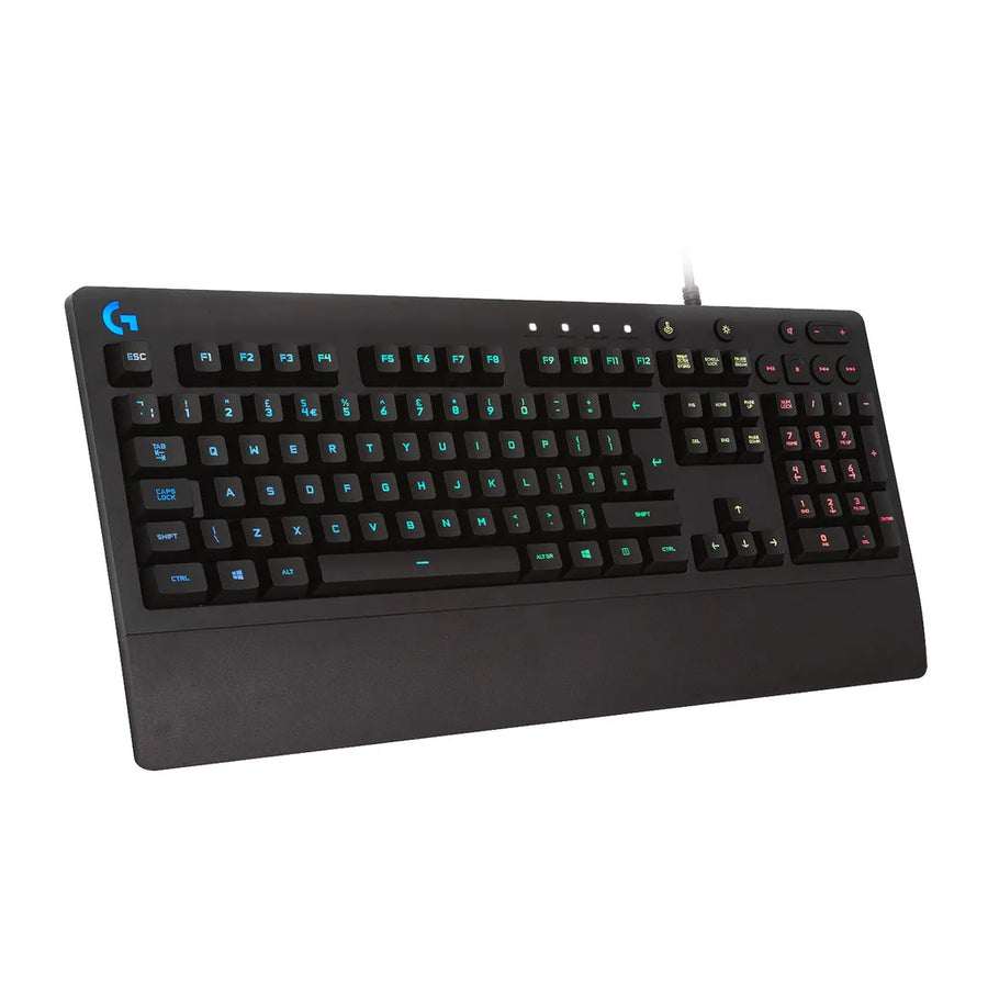 Logitech G213 Prodigy Full-Size Gaming Keyboard RGB LED Wrist Rest USB Wired Black