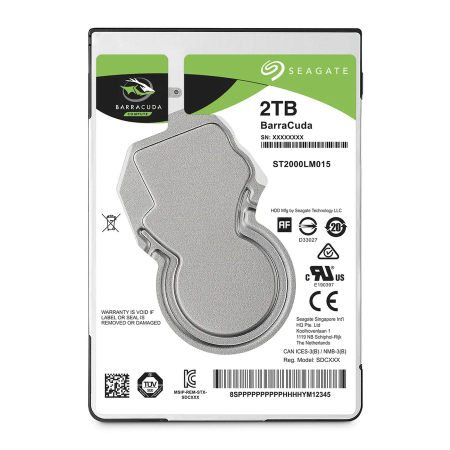Seagate BarraCuda 2TB 2.5in SATA Notebook Hard Drive