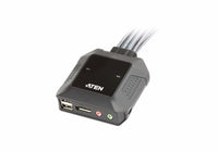 Aten USB 2-Port DisplayPort Cable With Remote Port Selector KVM Switch
