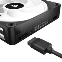 Corsair iCUE LINK LX120 RGB 120mm PWM Fan 480-2400 RPM 63.1 CFM (Black/White)