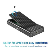 Vantec M.2 NVMe PCIe SSD Enclosure USB-C Aluminium Black