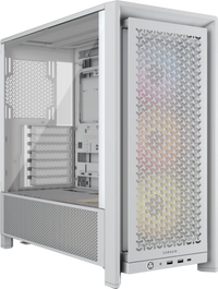 Corsair FRAME 4000D RS ARGB Midi-Tower ATX PC Case White Tempered Glass 3x 120mm Fans