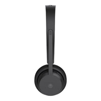Lenovo Wireless Bluetooth On-Ear Headset 60H Battery Noise-Cancelling Boom Mic Black