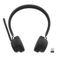 Lenovo Wireless Bluetooth On-Ear Headset 60H Battery Noise-Cancelling Boom Mic Black