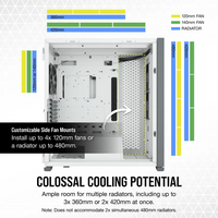 Corsair 7000D AIRFLOW Full Tower ATX PC Case with Tempered Glass (White)