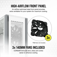 Corsair 7000D AIRFLOW Full Tower ATX PC Case with Tempered Glass (White)