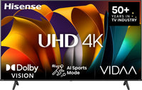Hisense 58A6N 58-inch 4K UHD LED VIDAA Smart TV Dolby Vision AI Upscaler Game Mode Plus Voice Control