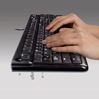 Logitech K120 Full-Size Wired USB Keyboard Spill-Resistant QWERTY Black