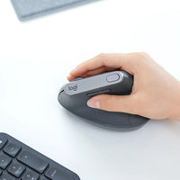 Logitech MX Vertical Advanced Ergonomic Mouse Graphite 4000 DPI RF Wireless Bluetooth USB-C