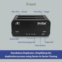 Vantec NexStar JX 2.5 3.5-inch SATA USB 3.2 Gen 1 External Drive Enclosure Black