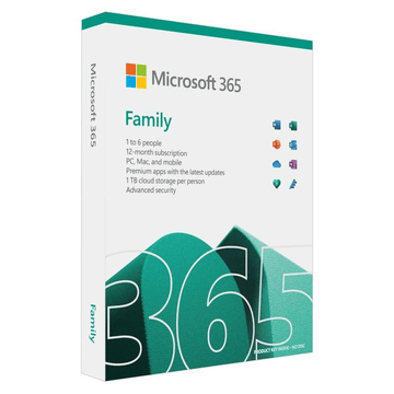 Microsoft 365 Family FPP - with Copilot - 1YR Subcription 6 Users Word; Excel; PowerPoint; OneNote; Outlook