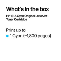 HP 131A Cyan Original LaserJet Toner Cartridge 1 800 pgs