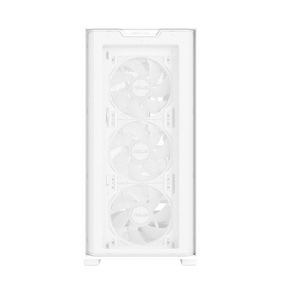 ASUS A21 Plus ARGB Micro-ATX Mini-ITX PC Case White Tempered Glass 3x 120mm Front Fan