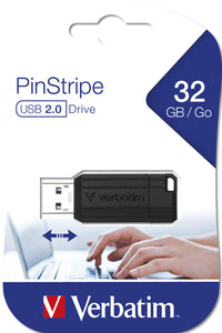 Verbatim 32GB Pinstripe USB Blk