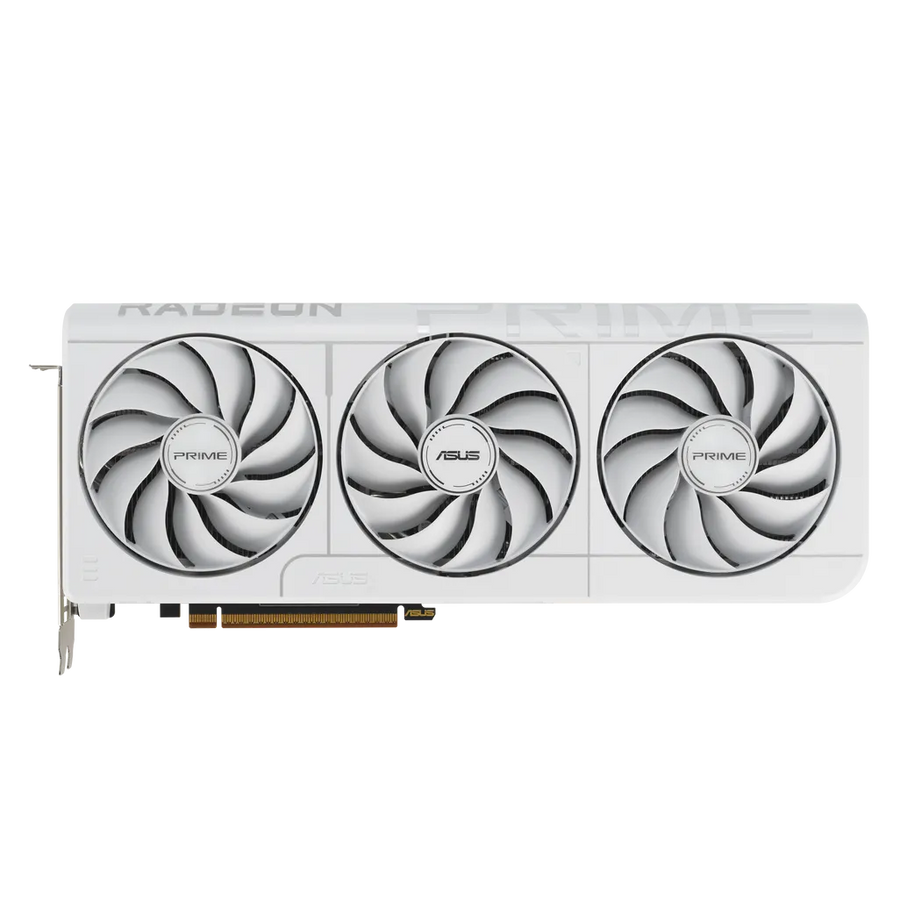 ASUS Prime Radeon RX 9070 XT OC White Edition 16GB GDDR6 Graphics Card PCIe 5.0 256-bit 3030MHz Boost 1x HDMI 3x DisplayPort