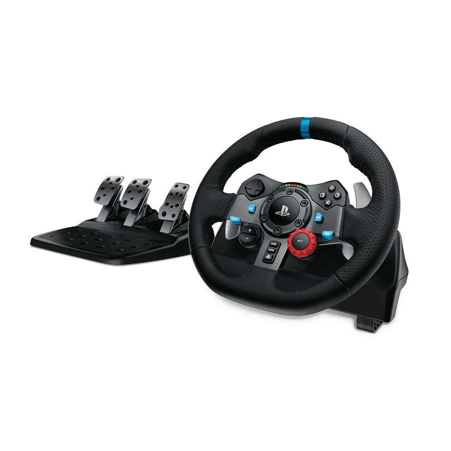 Logitech G29 Driving Force Racing Wheel – Gaming Accessory – PlayStation4 and PlayStation5 – Stainless steel paddle and hand stitched leather wheel