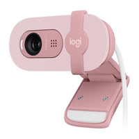 Logitech Brio 100 Full HD 1080p Webcam USB Built-in Microphone Privacy Cover Rose
