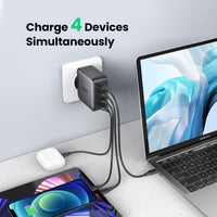 Ugreen 4 port gan 100W PD wall charger-Black