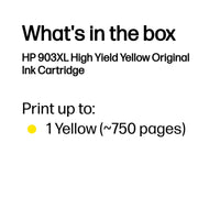 HP 903XL High Yield Yellow Original Ink Cartridge ~750 pgs