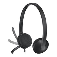 Logitech H340 USB Wired Headset Stereo Noise-Canceling Mic Plug-and-Play 1.8m Cable Graphite
