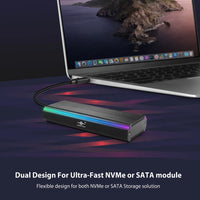 Vantec NST-211C3-RGB M.2 SSD USB-C 3.2 Gen 2 Enclosure with RGB (Black)