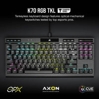 Corsair K70 TKL Champion Series Tenkeyless Opto-Mechanical Gaming Keyboard with RGB