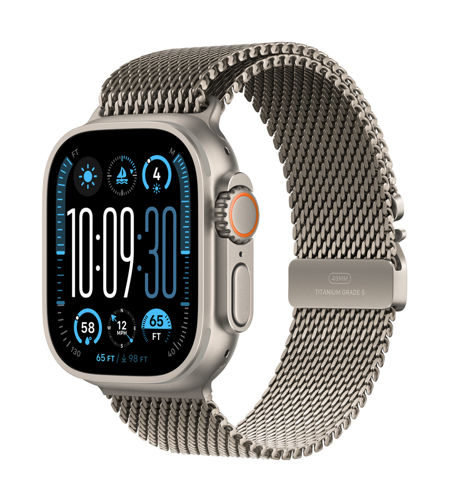 Apple Watch Ultra 2 | GPS +Cellular 49mm | Natural Titanium Case With Titanium Milanese Loop | L