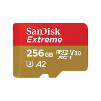 SanDisk Extreme microSDXC 256GB UHS-I Card for 4K Video