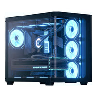 Aerocool P500C ATX Mid-Tower PC Case Black 4x ARGB Infinity Mirror Fans Tempered Glass