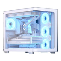 Aerocool P500C ATX Mid-Tower PC Case White 4x ARGB Infinity Mirror Fans Tempered Glass