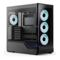 Aerocool P500A ATX Mid Tower PC Case Black Mesh Front Reverse Connector GPU Bracket 9 Fan Slots