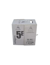 Acconet CAT5e Indoor Ethernet Cable 100m White CCA STP Pull Box | CAT5-100-SC-STP
