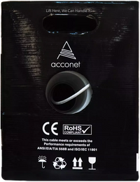Acconet CAT6 Indoor Ethernet Cable 305m White Solid Copper UTP Pull Box | CAT6-305-SC