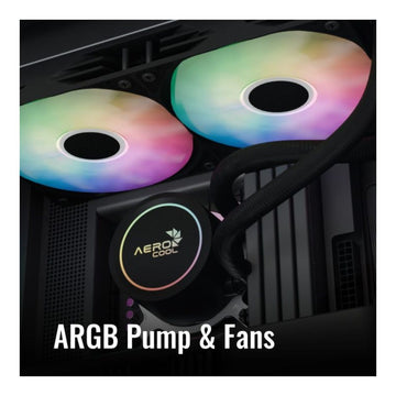 AeroCool Abyss L360R 360mm ARGB AIO CPU Liquid Cooler Black LGA1851 AM5 AM4
