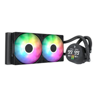 AeroCool Abyss L240R Digi 240mm ARGB AIO CPU Liquid Cooler Black LCD Display LGA1851 AM5 AM4