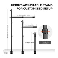 NearStream ST40 Dual-Arm Camera Desk Mount C-Clamp 360° Ball Head 40-inch Reach Aluminum