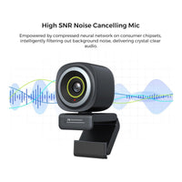 NearStream V02AF FHD 1080P 60fps USB Webcam AI Noise-Canceling Mic Autofocus Adjustable 95 FOV