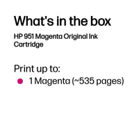 HP 951 Magenta Original Ink Cartridge ~535 pgs
