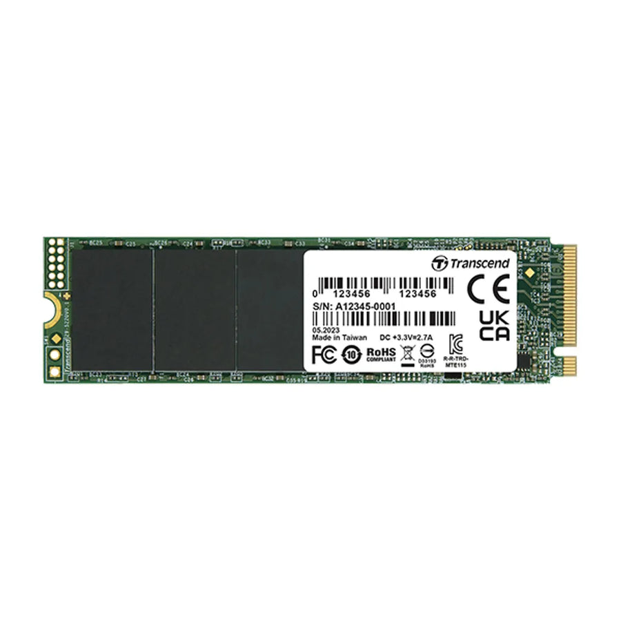 Transcend 115S 500GB M.2 2280 NVMe PCIe 3.0 SSD 3200/2000 MB/s 3D NAND